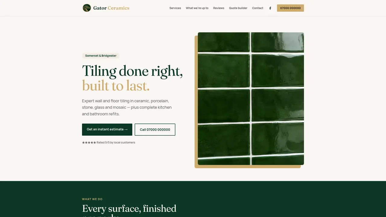 Live demo website for Gator, a tiling